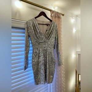 NWT Silver Sequins Express Dress